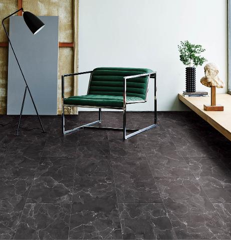 H·FLOR Heterogeneous Sheet BURNT STEEL from Stone Collection
