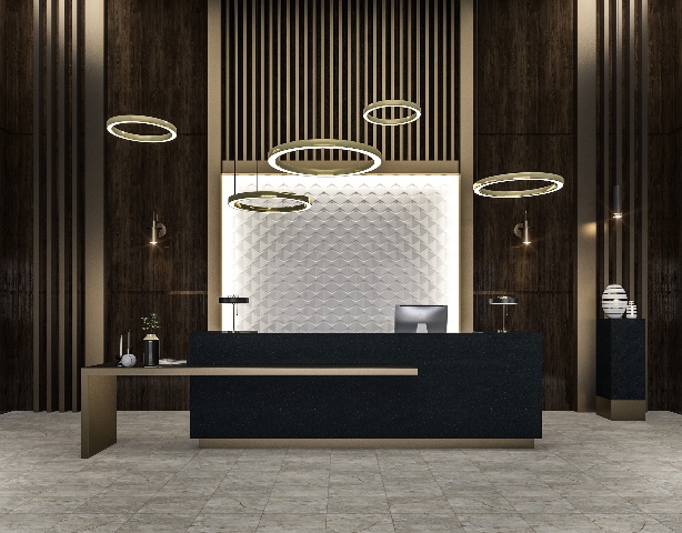 LX Hausys HFLOR Luxury Vinyl Tile SILVERY MOON PRESTG SPC Collection