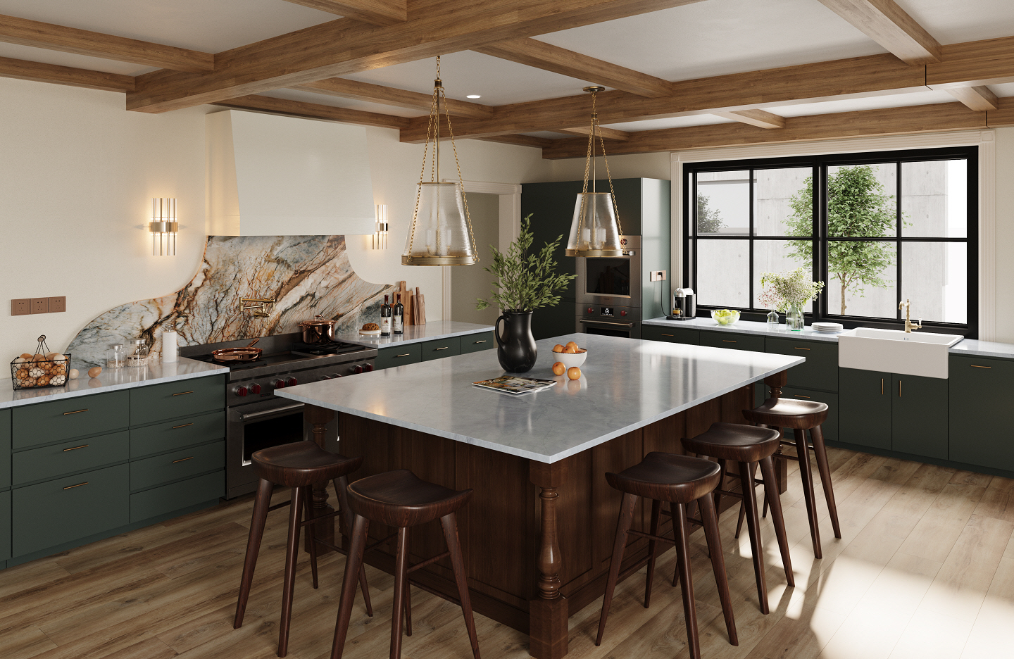 VIATERA Cristallo Glace Kitchen Quartz Countertop made with up to 90% recycled materials