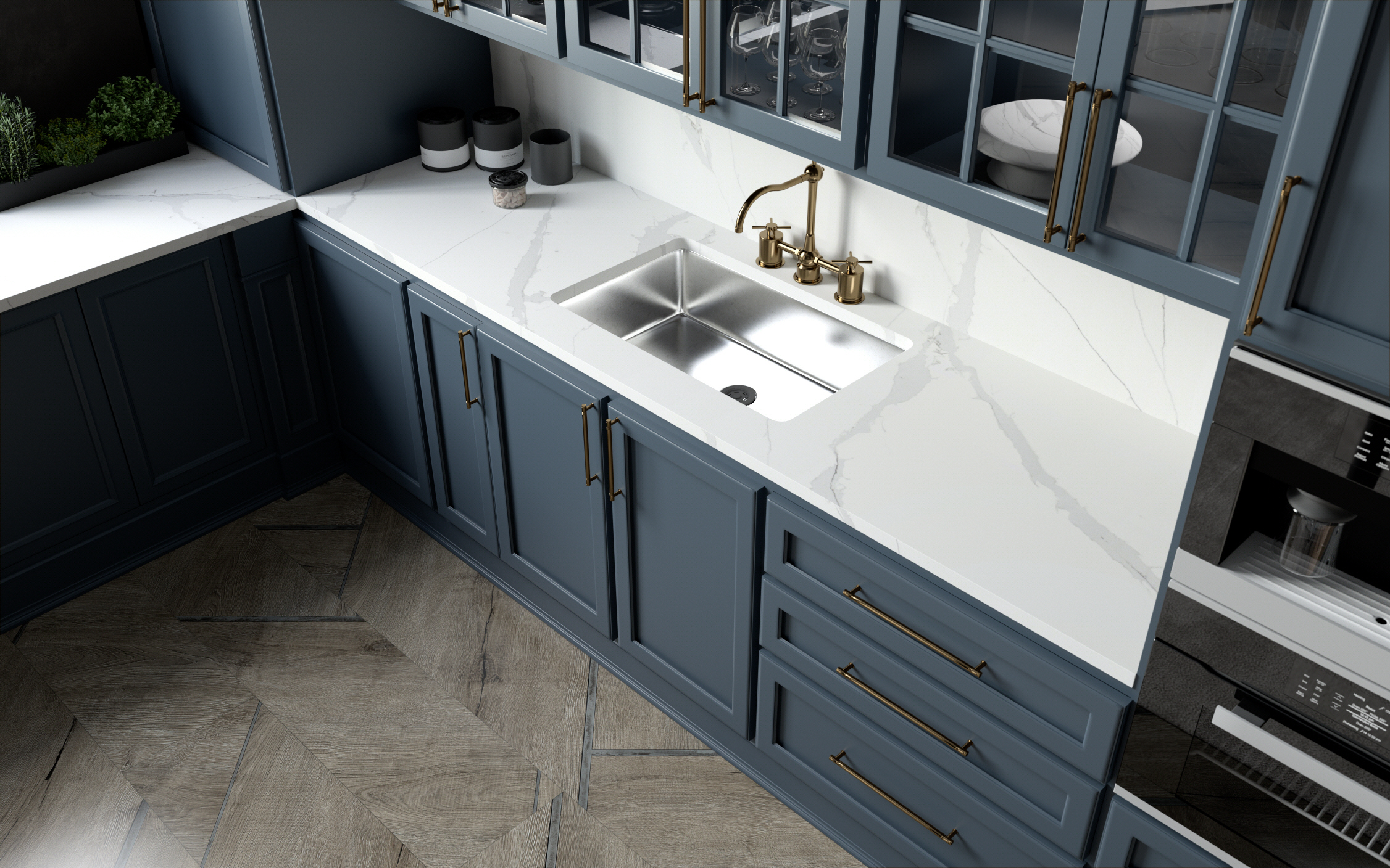 Ceramic tile countertops are DIY-friendly and highly resilient.